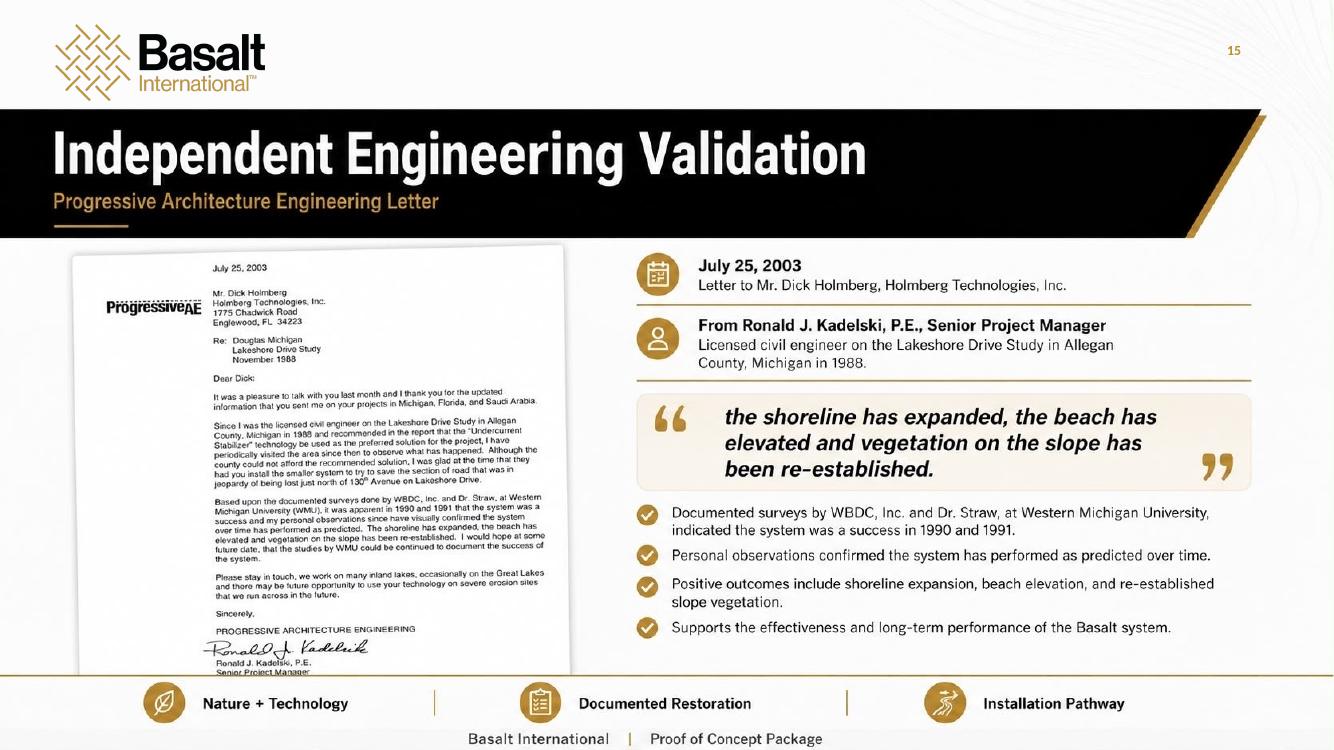 Look book page 15: Independent Engineering Validation